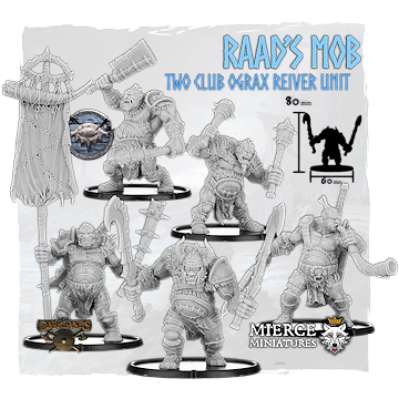 Raad's Mob, Two Club Ograx Reiver Unit (5x warriors w cmd) [half price]